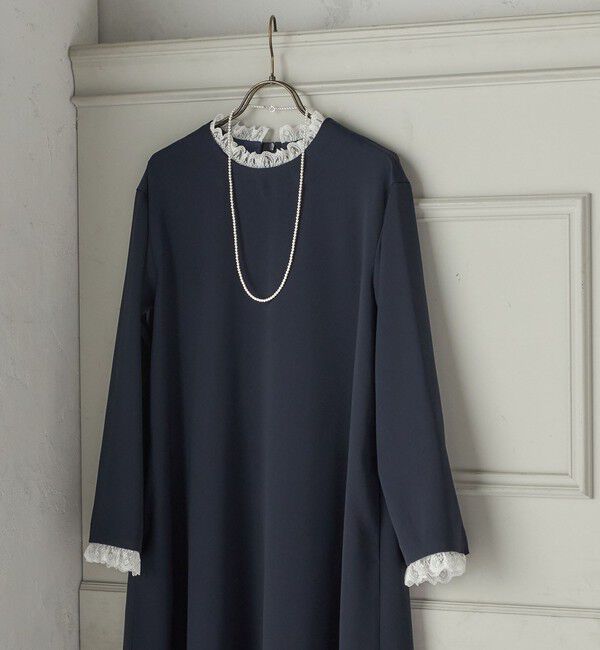 SHIPS for women「【SHIPS別注】troisiemeCHACO:〈手洗い可能〉フリル レース ワンピース（セレモニー対応可）」|ワンピース|