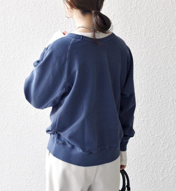 SHIPS any「Mixta:〈洗濯機可能〉ラグラン ロゴ クルーネック プルオーバー」|スウェット・ジャージ|