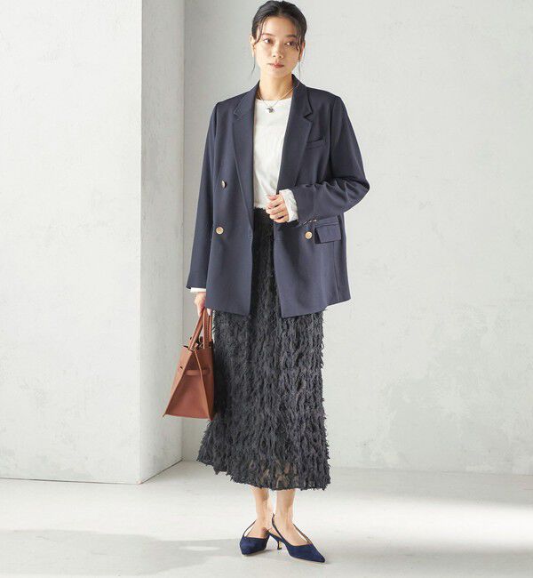 SHIPS for women「〈手洗い可能〉シアー カット ジャカード フレア スカート（セレモニー対応可）」|スカート|