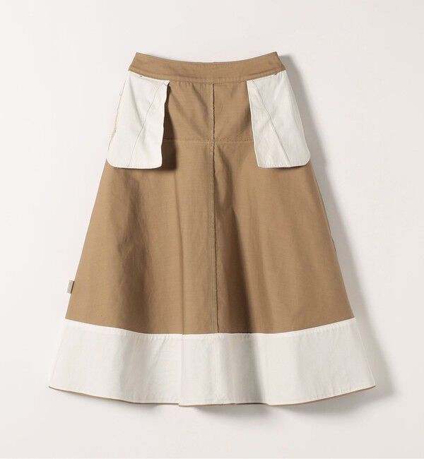 予約》SHIPS any:〈洗濯機可能〉チノ バック ジップ フレア スカート