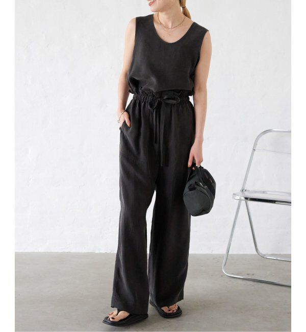 OUTDOOR PRODUCTS Usual Things「新色追加 キュプラステッチワークドロストワイドパンツ セットアップ対応」|スラックス|