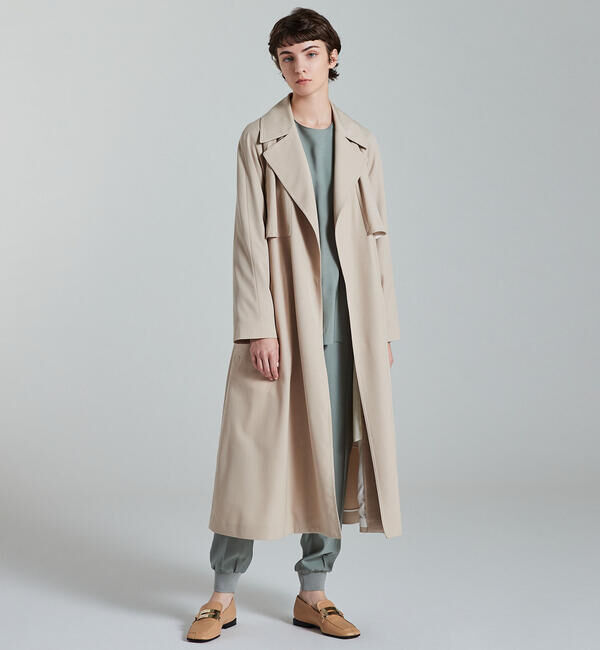Ballsey「ウールギャバジン ガウンコート」|トレンチコート|43 ベージュ