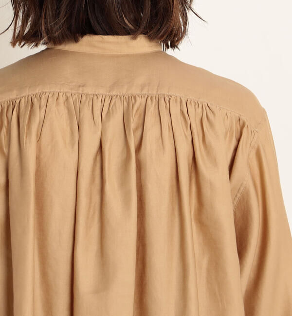 MACPHEE「コットンモールスキン バンドカラーチュニックシャツ」|シャツ・ブラウス|