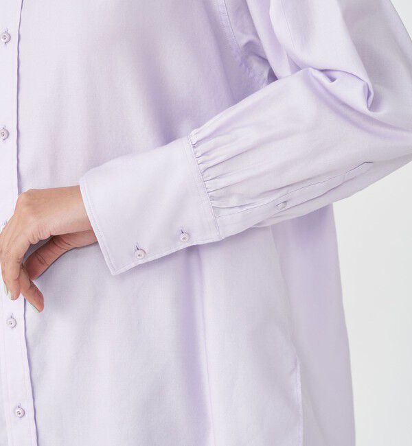 MACPHEE「コットンモールスキン バンドカラーチュニックシャツ」|シャツ・ブラウス|