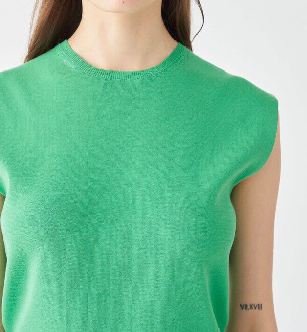 Ballsey「ハイゲージコットン ノースリーブプルオーバー」|ニット・セーター|