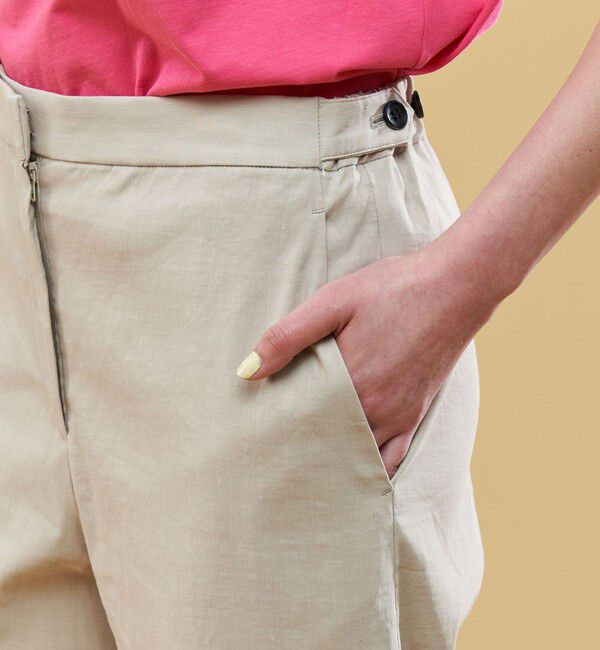 DES PRES「リネンナイロンストレッチ セミワイドパンツ」|その他|