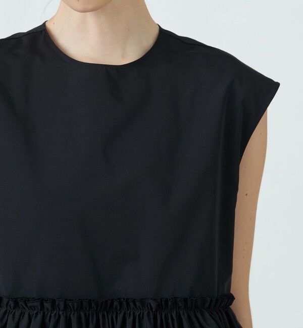 TOMORROWLAND collection「ポリエステルシルクマットタフタ ギャザーティアードブラウス」|シャツ・ブラウス|