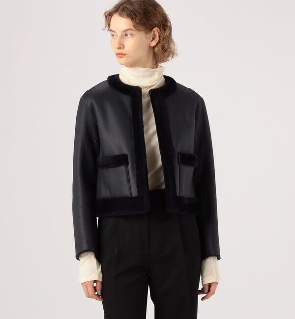 TOMORROWLAND collection「ナッパランムートン ノーカラージャケット」|その他|