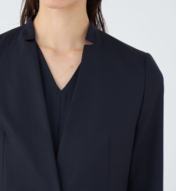 TOMORROWLAND collection「【一部WEB先行予約】シャイニーシャーク キザミカラージャケット」|ノーカラージャケット|