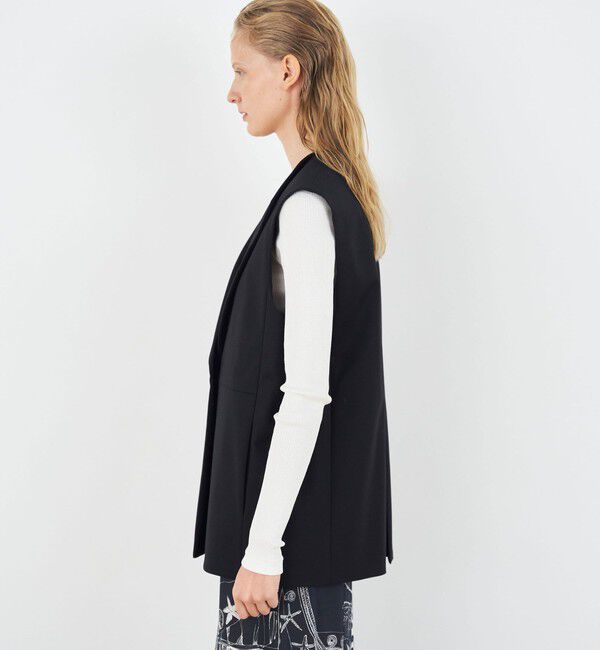 DES PRES「ハイカウントコットンストレッチ ワイドラペルジレ」|ベスト・ジレ|