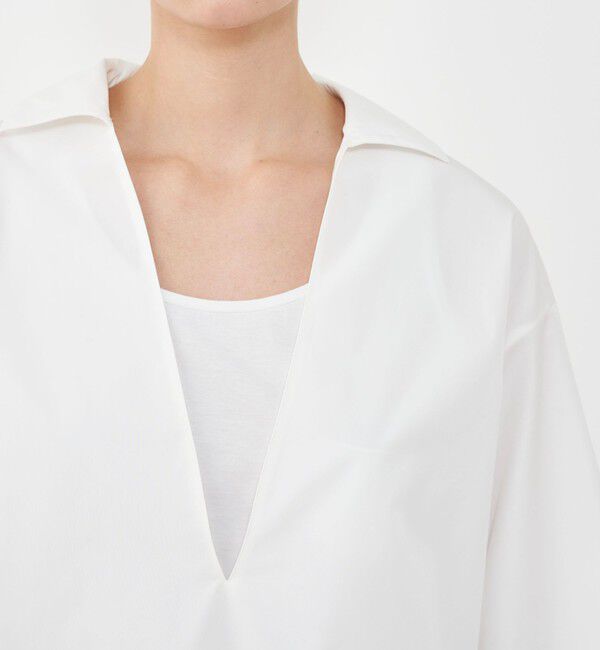 GALERIE VIE「コットンポリエステルウェザー スキッパーシャツ」|シャツ・ブラウス|