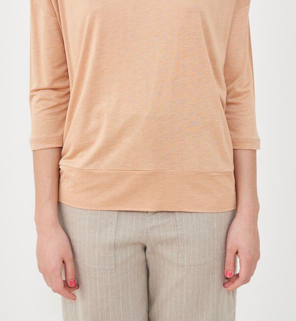 GALERIE VIE「バンブーレーヨン ボートネックTシャツ」|Tシャツ・カットソー|