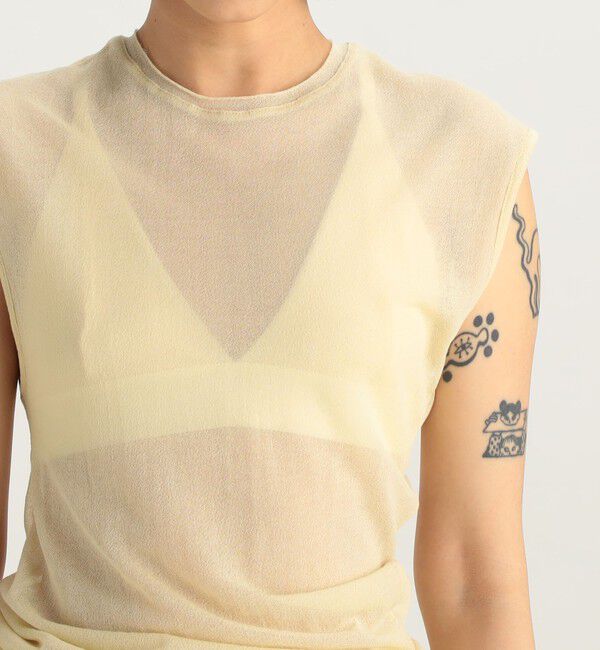 Edition「ツイストシアー ノースリーブトップス」|Tシャツ・カットソー|