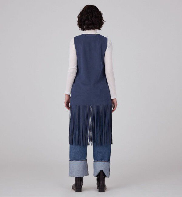 MACPHEE「スエードライク ジレワンピース」|ワンピース|