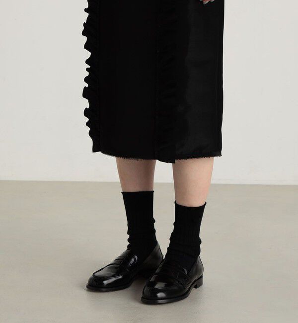 Edition「グロッシーフリル タイトスカート」|タイト|