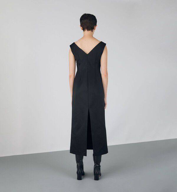 DES PRES「ナイロンハイカウントダブルクロス Vネックワンピース」|ワンピース|