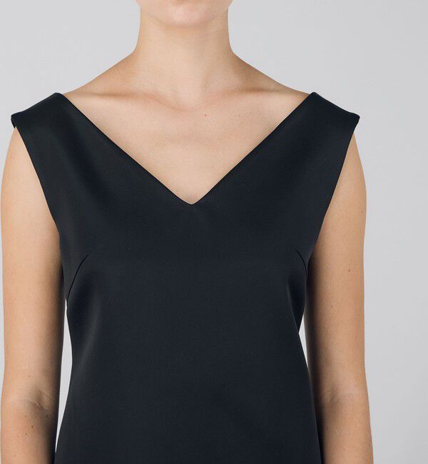 DES PRES「ナイロンハイカウントダブルクロス Vネックワンピース」|ワンピース|