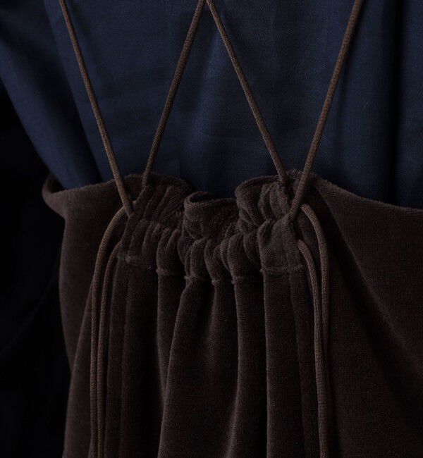 MACPHEE「コットンポリエステルベロア キャミソールワンピース」|ワンピース|