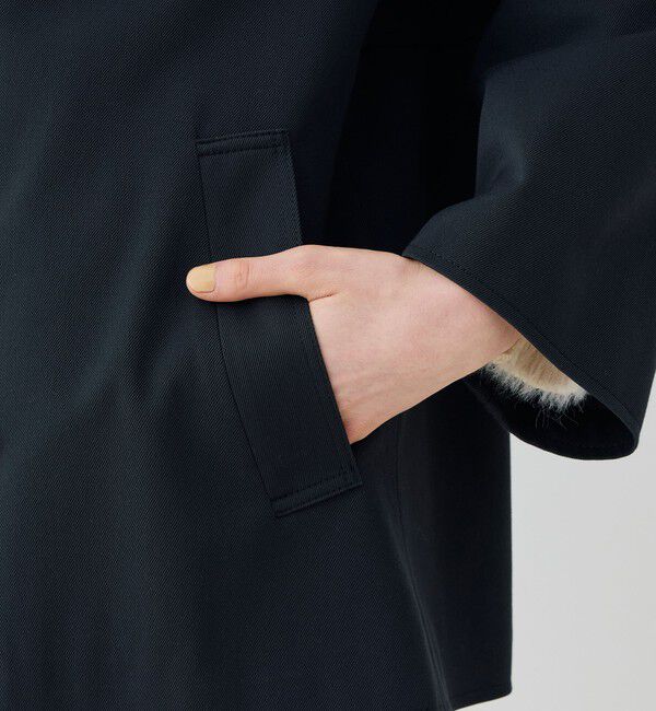 GALERIE VIE「コットンウールギャバジン カラーレスショートコート」|ノーカラーコート|