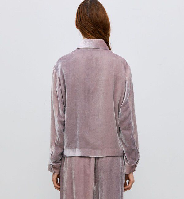 BACCA「レーヨンシルクベルベット ジップアップブルゾン」|ブルゾン・スタジャン|