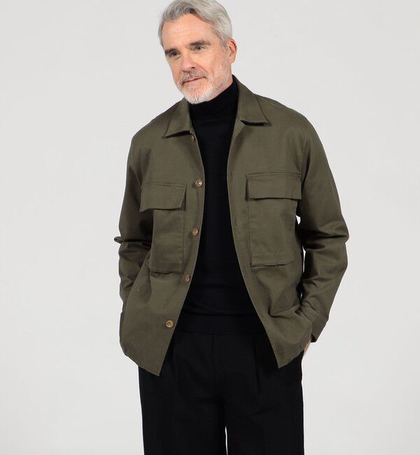 TOMORROWLAND MENS「【別注】GUY ROVER コットンツイル オーバーシャツ」|ブルゾン・スタジャン|