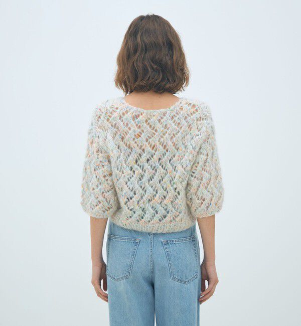 MACPHEE「カラーハンドハーフスリーブプルオーバー」|ニット・セーター|