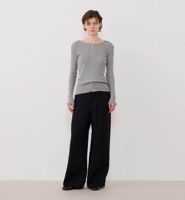 TOMORROWLAND GOODS「【別注】V::room コットンリブ ラウンドネックプルオーバー」|Tシャツ・カットソー|