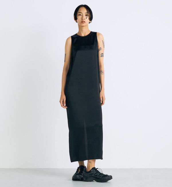 Edition「ワッシャーサテン ノースリーブワンピース」|ワンピース|