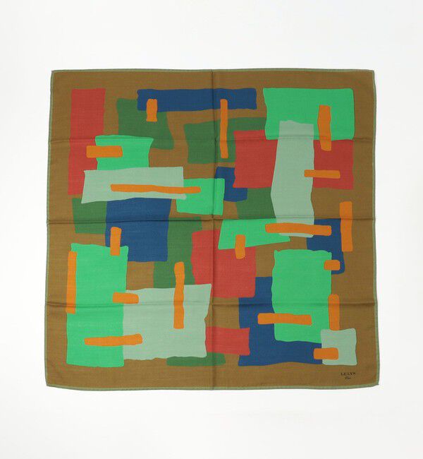 TOMORROWLAND GOODS「LE LYS ウールシルク プリントスカーフ」|バンダナ・スカーフ|