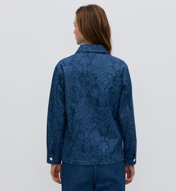 BACCA「ブルーデニムプリント ワークジャケット」|ブルゾン・スタジャン|