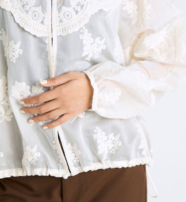 Edition「シアーエンブロイダリー ブラウス」|シャツ・ブラウス|