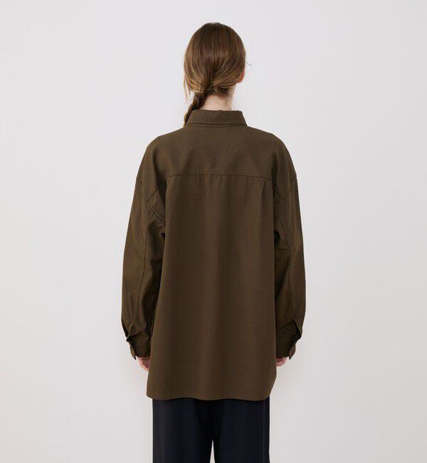 GALERIE VIE「ストーンウェーブコットン オーバーシャツブルゾン」|ミリタリージャケット|