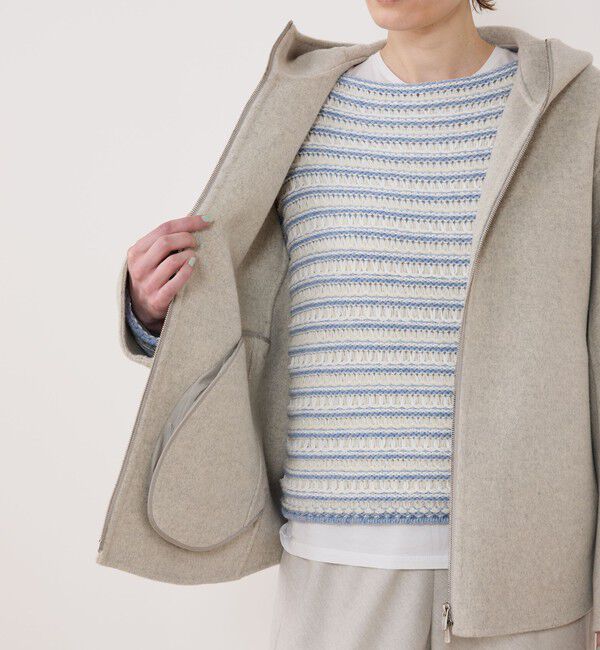 GALERIE VIE「ウールカシミヤダブルフェイス フーデッドショートコート」|その他|