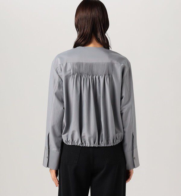 DES PRES「コットンシルクポプリン フリルブルゾン」|ブルゾン・スタジャン|