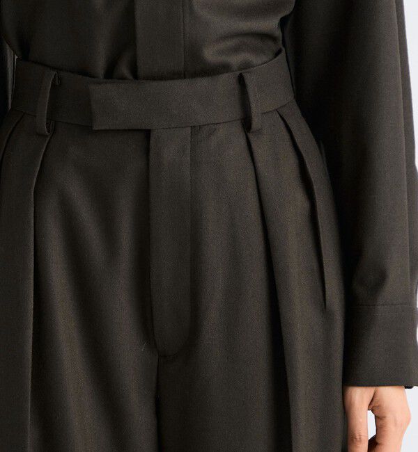 Edition「ウールメルトンポプリン 2タックワイドスラックス」|スラックス|