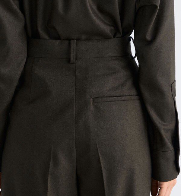 Edition「ウールメルトンポプリン 2タックワイドスラックス」|スラックス|