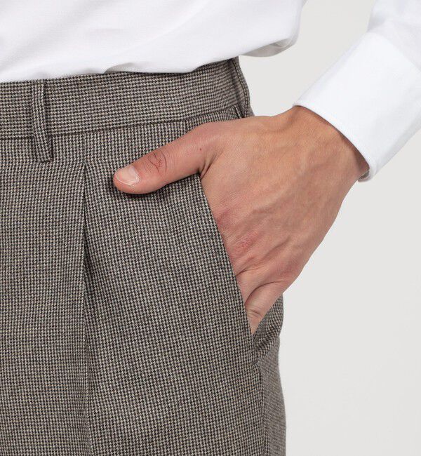 TOMORROWLAND MENS「【別注】TAGLIATORE ウールサキソニーハウンドトゥース シングルブレステッド2Bスーツ」|スーツ|