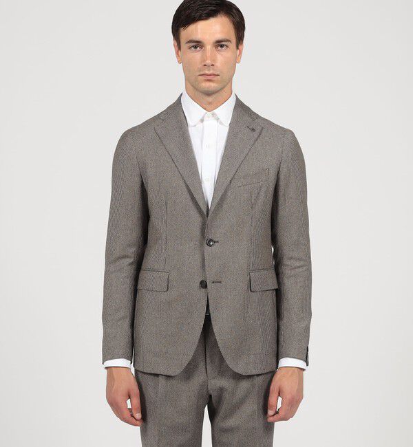 TOMORROWLAND MENS「【別注】TAGLIATORE ウールサキソニーハウンドトゥース シングルブレステッド2Bスーツ」|スーツ|