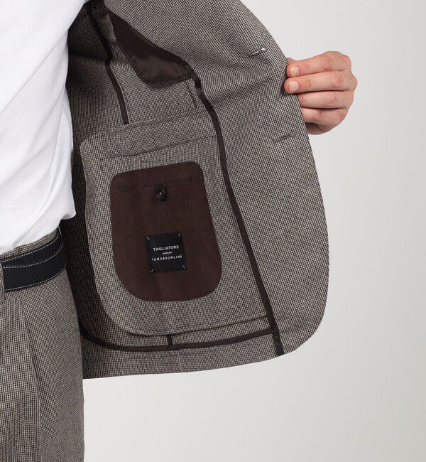 TOMORROWLAND MENS「【別注】TAGLIATORE ウールサキソニーハウンドトゥース シングルブレステッド2Bスーツ」|スーツ|