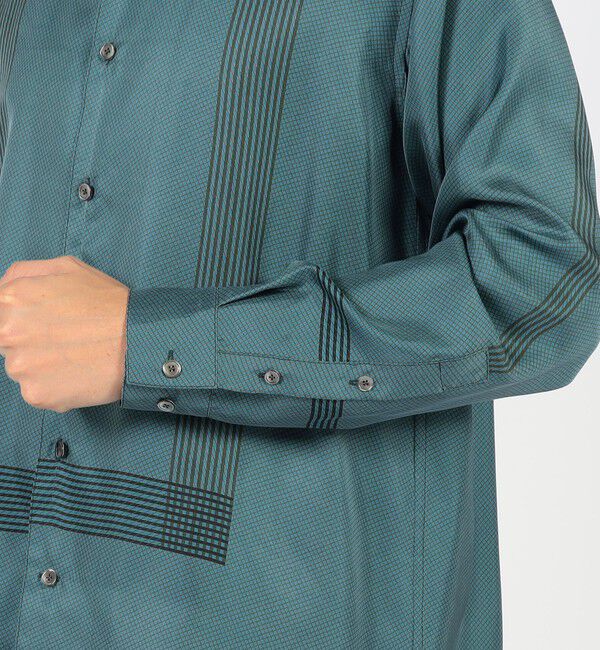 TOMORROWLAND MENS「シルクツイル パネルプリント オープンカラーシャツ 」|シャツ・ブラウス|