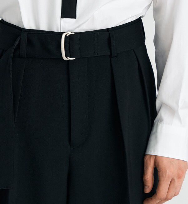 Edition「ウールビンテージサテン ベルトパンツ」|その他|