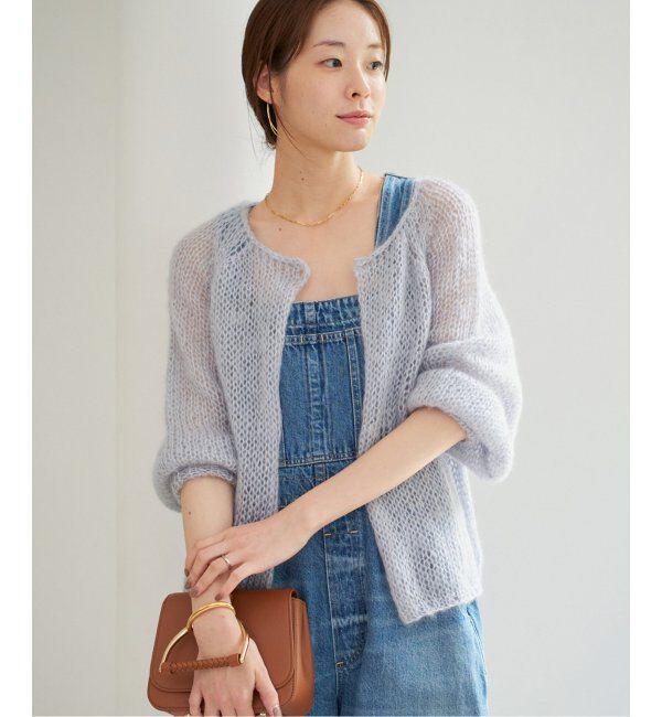 Plage「シルクモヘヤ mix HAND ニット」|ニット・セーター|ブルー A