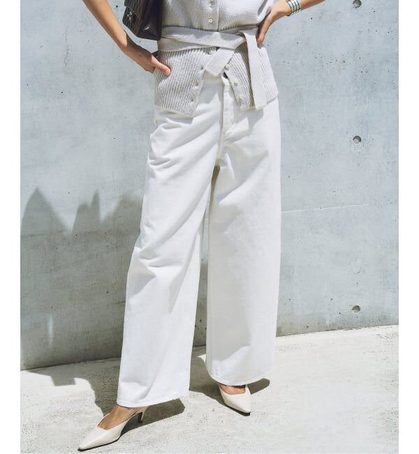 Plage「《追加》R&rsquo;IAM SUPER LOOSE デニム 4」|デニム|ホワイト