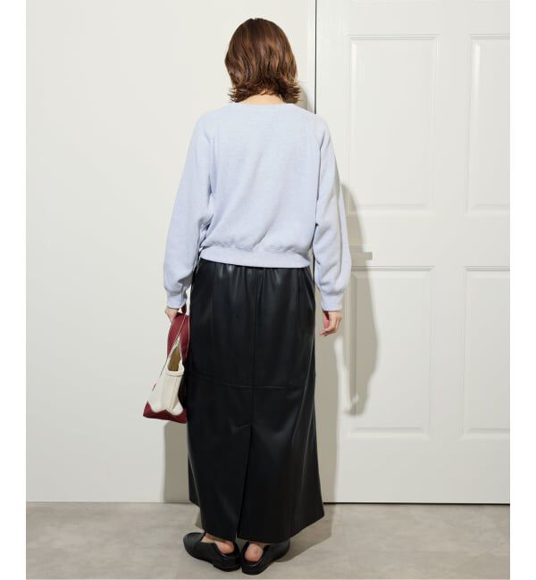 SLOBE IENA「フェイクレザーフレアスカート」|スカート|