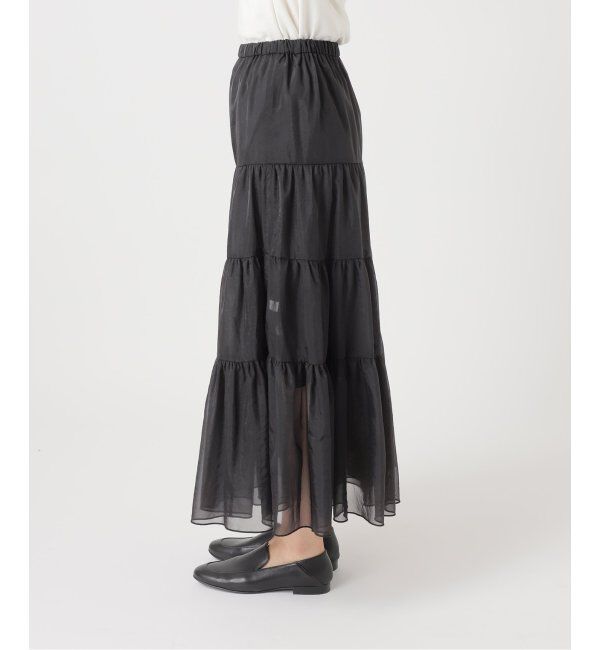 SLOBE IENA「シアーオーガンジーティアードスカート」|スカート|