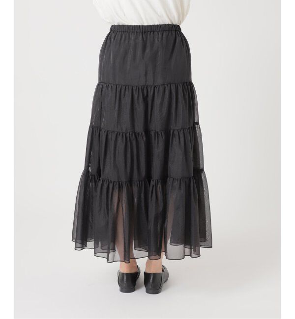 SLOBE IENA「シアーオーガンジーティアードスカート」|スカート|