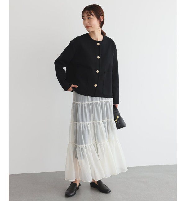SLOBE IENA「シアーオーガンジーティアードスカート」|スカート|