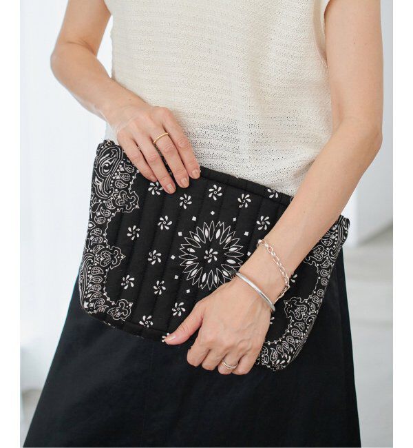 IENA「MALUS/マリュス BANDANA QUILTING POUCH ポーチ」|ポーチ|