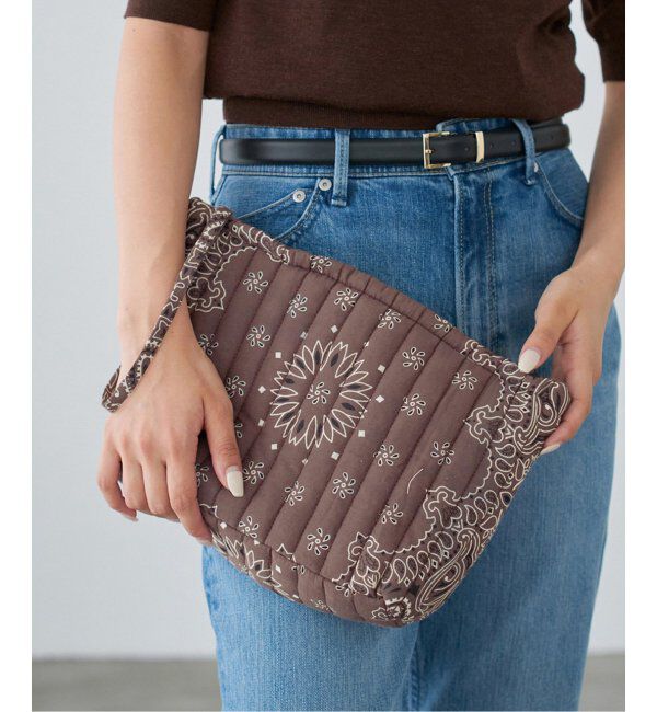 IENA「MALUS/マリュス BANDANA QUILTING POUCH ポーチ」|ポーチ|