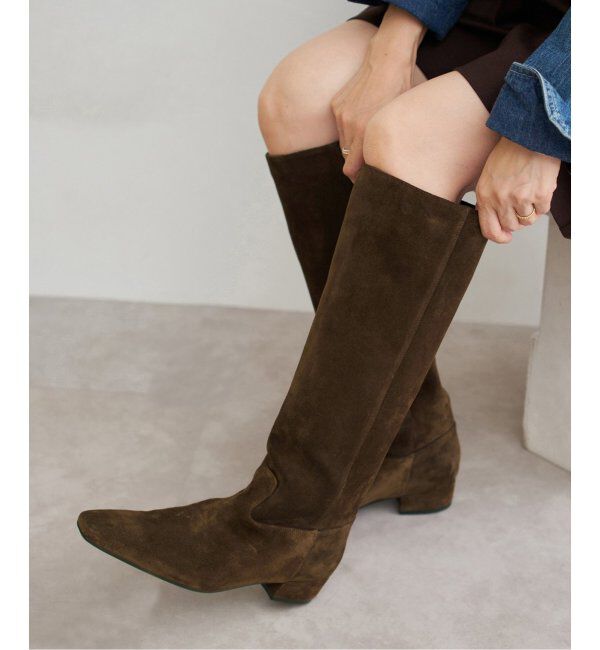 IENA「FABIO RUSCONI/ファビオルスコーニ LONG BOOTS F-6724」|ロングブーツ|ブラウン